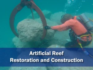 UESI artificial reef restoration and construction services for marine environmental engineering and subsea habitat protection.